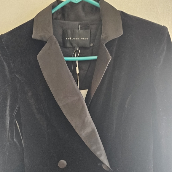 English Factory Black Velvet Blazer Dress NWT - Picture 4 of 8